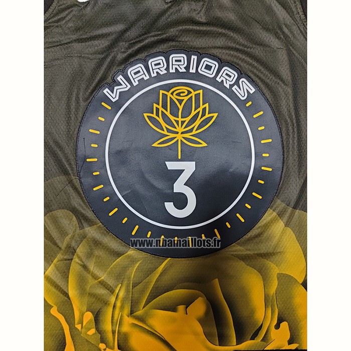Maillot Golden State Warriors Jordan Poole NO 3 Ville 2022-23 Noir